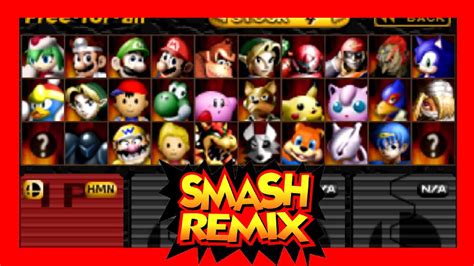 Explore the Ultimate Modded Roster: All Characters in Smash Remix Ver. 1.3.0 (Smash 64 MOD ...