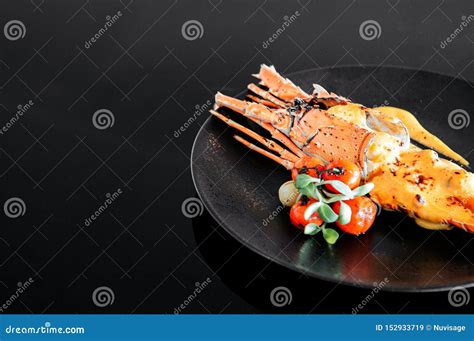 Grill Baked Asian Rainbow Lobster with Creamy Butter Lemon Sauce on ...