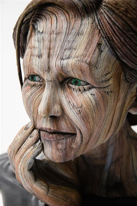 Hyperrealistic Sculptures Make Clay Look Like Wooden Humans | Sculpture ...