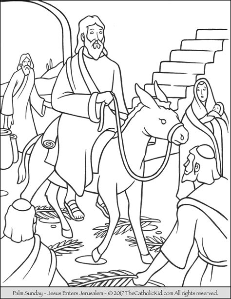 Palm Sunday Coloring Page