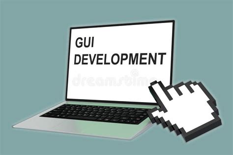 GUI DEVELOPMENT concept stock illustration. Illustration of interface ...