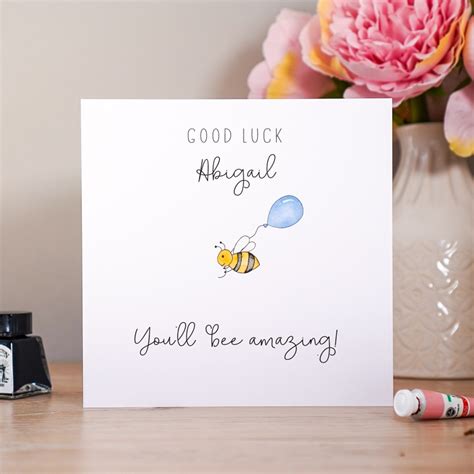 Bee Good Luck card - Just For Cards Greetings Cards