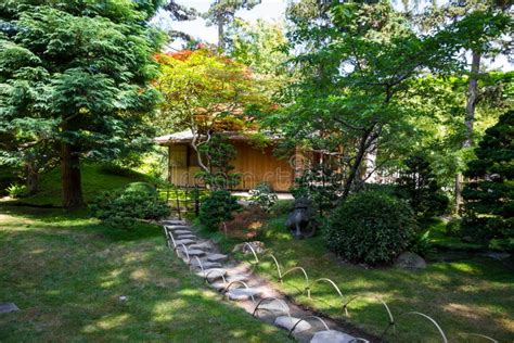 Old Traditional Wood House in a Japanese Garden Stock Photo - Image of background, buddhist ...