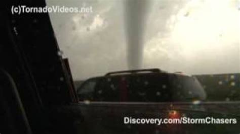 Storm Chasers Drive Into Tornado, Film From Inside