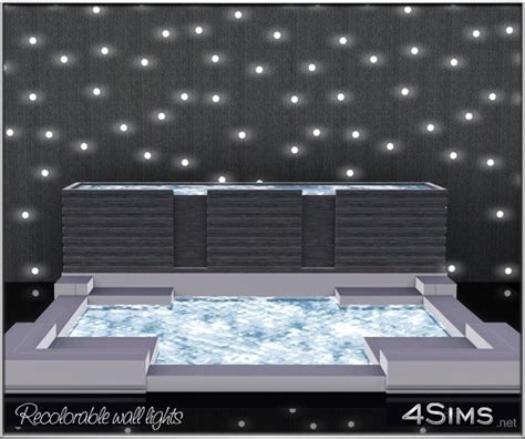 Wall led lights 2 styles: colored and recolorable - 4 Sims | Sims, Lights, Sims 4 cc furniture