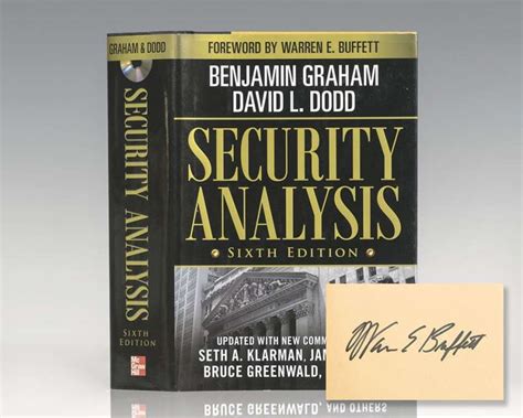 Security Analysis First Edition Warren Buffett Signed Graham and Dodd