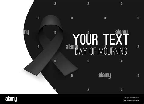 Awareness ribbon. Mourning and melanoma symbol. Black background, backdrop. Templates for ...