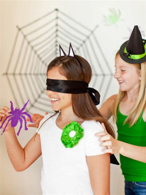 Pin the Spider on the Web Halloween Party Game | HGTV