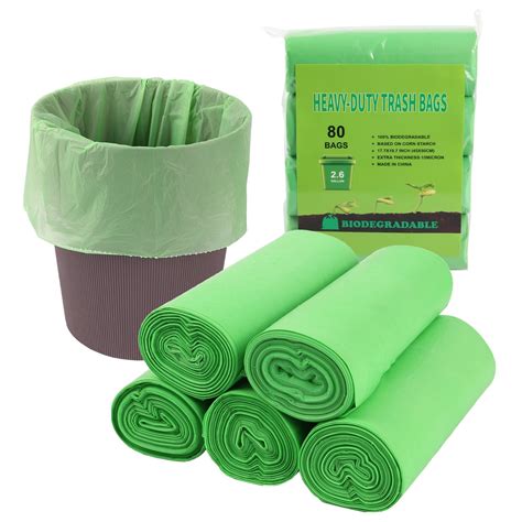 iPstyle Biodegradable Small Trash Bags 2.6-4 Gallon for Kitchen, Bathroom, Office, Bedroom ...