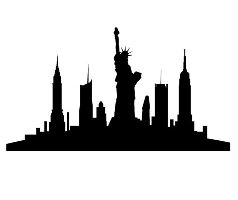 New York Skyline Svg New York City SVG Cricut Silhouette - Etsy UK