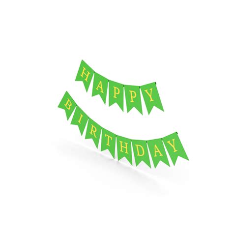 Green Happy Birthday Banner PNG Images & PSDs for Download | PixelSquid ...