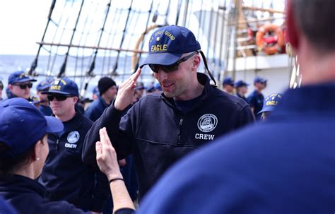 DVIDS - Images - USCGC Eagle personnel conduct quarters while transiting the Atlantic Ocean ...