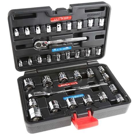 RS Pro by Allied - 1250927 - Socket Set 35 Pieces 1/4in, 3/8in Square ...