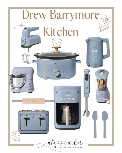 Cute Kitchen Appliances- Drew Barrymore Kitchen | Blue kitchen ...