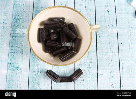 Black Licorice Candy Stock Photo - Alamy