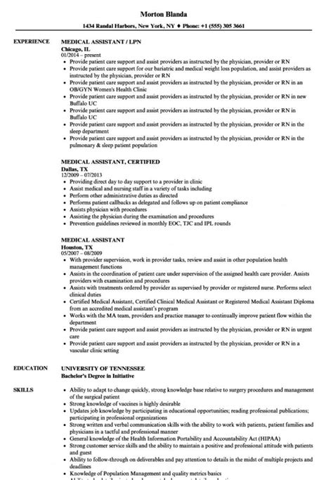 Free Medical Assistant Resume Samples Velvet Jobs Medical Assistant Job Description Template ...