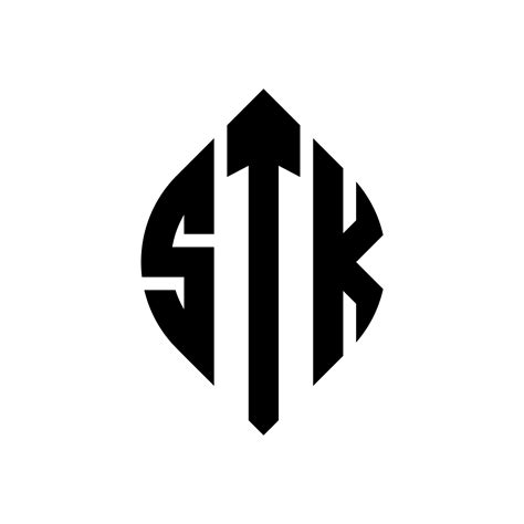 STK circle letter logo design with circle and ellipse shape. STK ellipse letters with ...