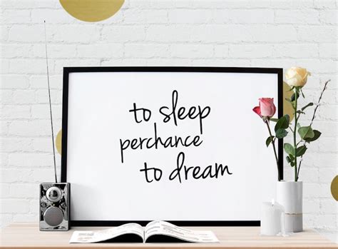 To Sleep Perchance to Dream Shakespeare Typography Quote | Etsy