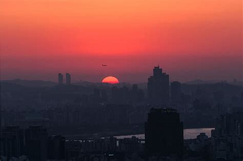 HD wallpaper: south korea, seoul, cityscape, landscape, bulding, sun, sky | Wallpaper Flare