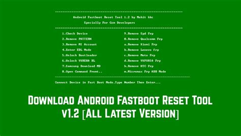 Download Android Fastboot Reset Tool v1.2 [All Latest Version]