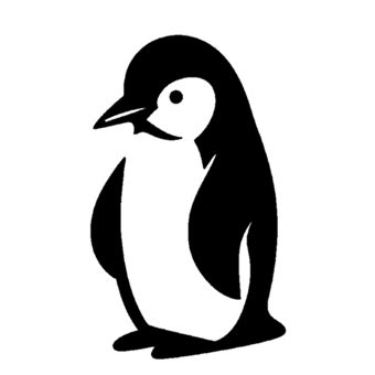 Free Vectors | black and white penguin