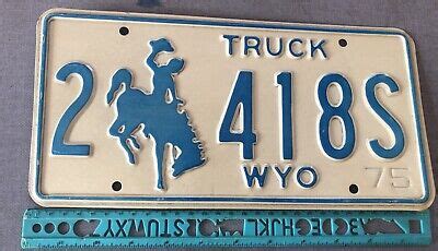 *License Plate, Wyoming, 1975, Truck, 2 418S | eBay