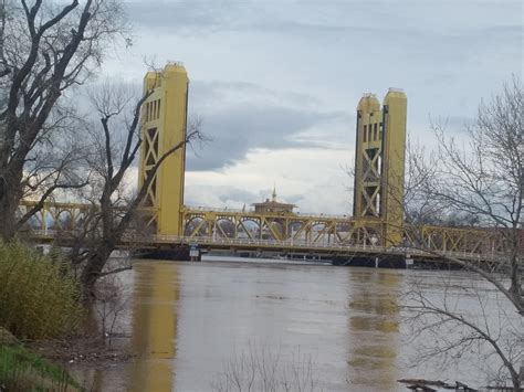 The American River at Tower Bridge here in Sacramento California. : pics