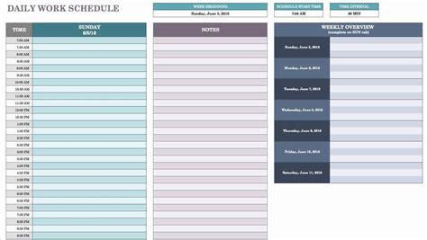 Daily Work Schedule Template Beautiful Free Daily Schedule Templates for Excel Smartshee ...