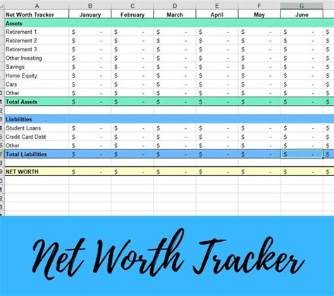 Free Net Worth Spreadsheet Template