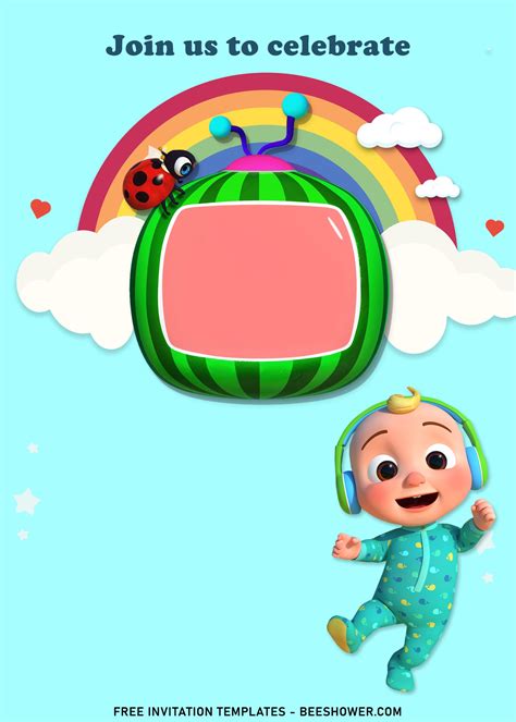 7+ Littlebud Rainbow Cocomelon Birthday Invitation Templates