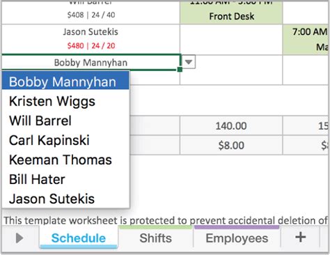 Employee Hourly Schedule Template For Your Needs