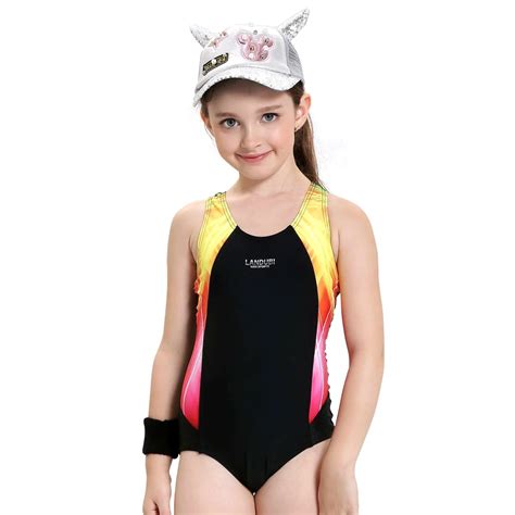 Girls Swimwear Kids One Piece Swimsuit Summer Baby Girls Swimwear Swimsuit Cute Professional ...