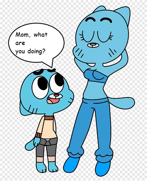 Free download | Gumball Watterson Nicole Watterson Animation, text, fictional Character png | PNGEgg