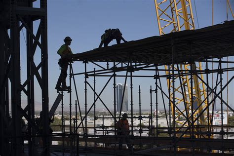 In this Aug. 28, 2019, shows the Raiders Allegiant Stadium construction ...