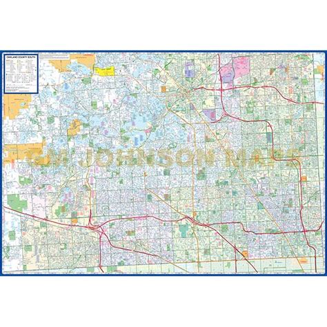 Map Of Oakland County Michigan