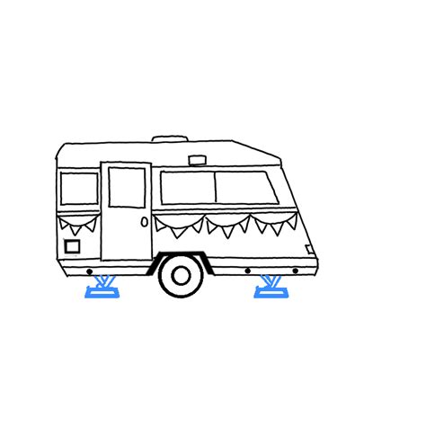 How to Draw a Caravan - Step by Step Easy Drawing Guides - Drawing Howtos