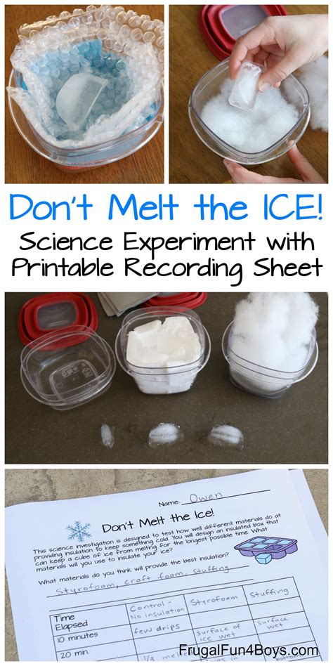 Don't Melt the Ice! Science Experiment for Kids - Frugal Fun For Boys and Girls