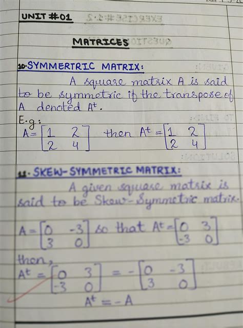 SOLUTION: Symmetric and skew symmetric matrix - Studypool