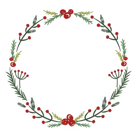 Christmas wreath traditional decoration - Transparent PNG & SVG vector file