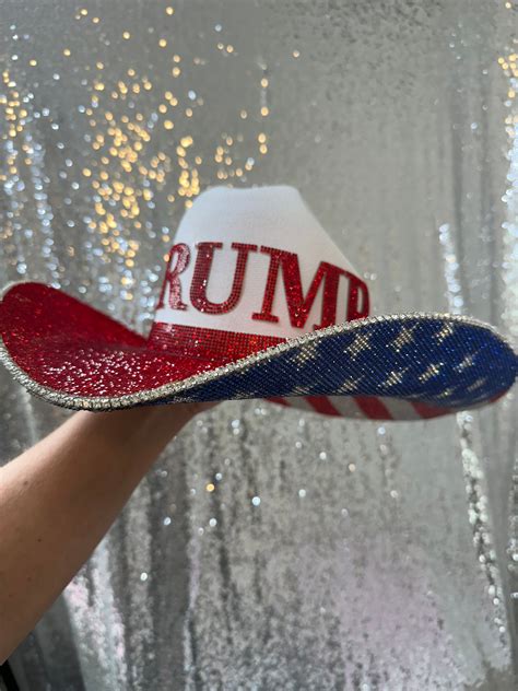 Trump American Flag Hat – Rhinestone Cowgirl