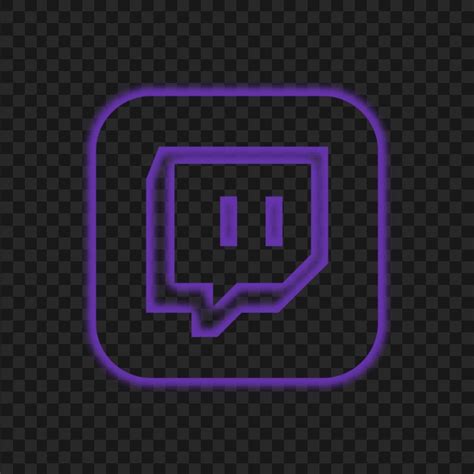 HD Neon App Twitch Purple Square Icon PNG | Citypng