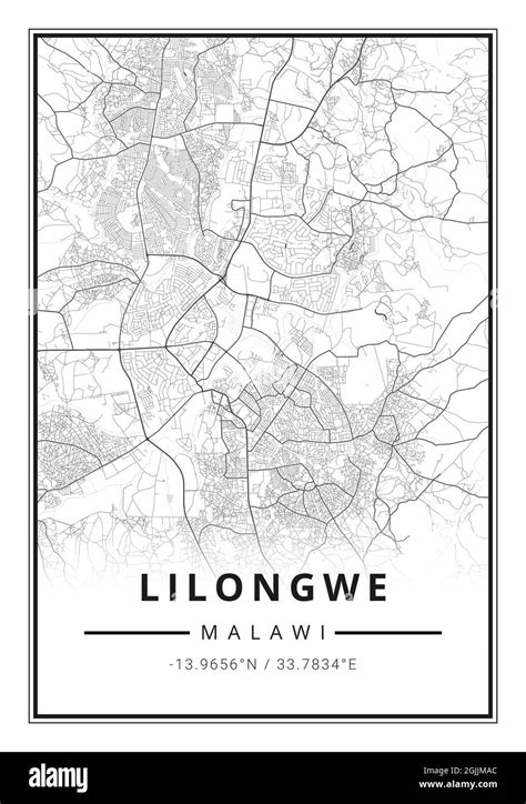 Lilongwe street map Cut Out Stock Images & Pictures - Alamy