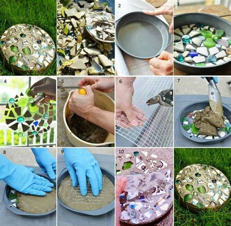 How to Make Stepping Stones – with a Cake Pan | Stepping stones diy, Garden stones, Stepping stones