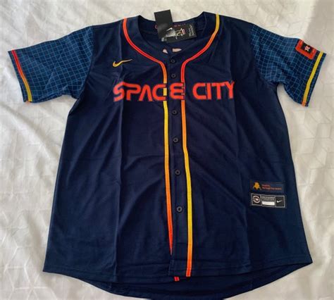 HOUSTON ASTROS Alex Bregman Space City Xl Black Jersey New - Etsy