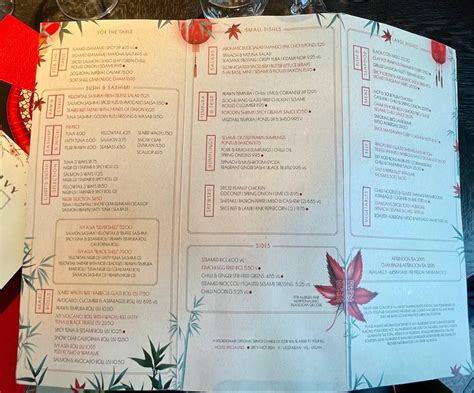 Menu at The Ivy Asia St Paul's restaurant, London