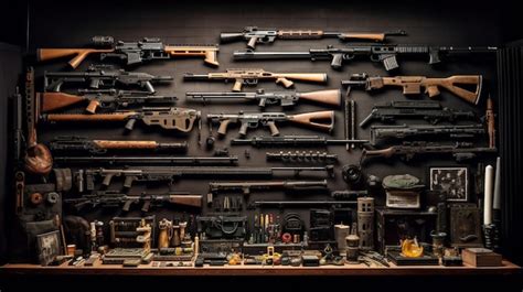 Premium AI Image | a collection of guns including one that says " gun