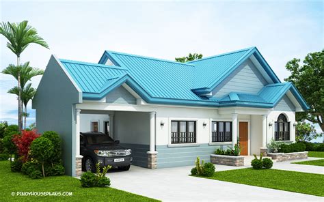 The Blue House Design with 3 Bedrooms - Pinoy House Plans