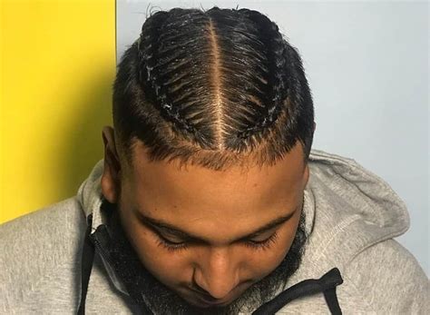 Mens Two Braids With Fade - Ponytail braided hairstyles work well for ...