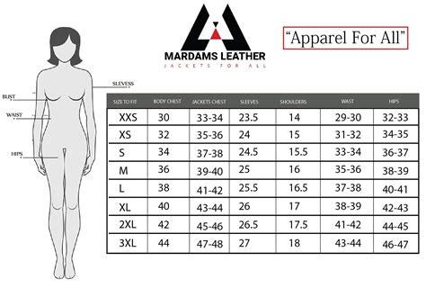 Size Guide - Mardams Apparel | Genuine Leather Jackets and Coats