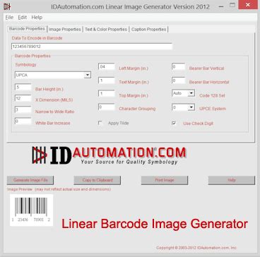 Linear Barcode Image Generator 15.08 on FileCart